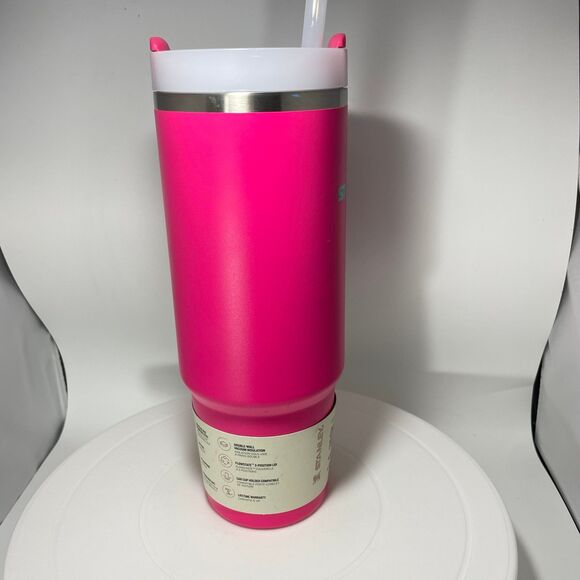 Stanley Quencher H2.0 FlowState 30oz Tumbler Passion Pink Handle Cup New - Picture 6 of 9